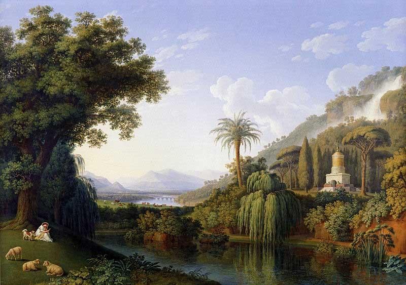 Jacob Philipp Hackert Landscape with Motifs of the English Garden in Caserta China oil painting art